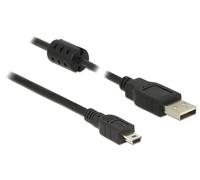 DeLOCK Cable USB 2.0 Type A Male to USB 2.0 Mini-B Male 1.5 m Black