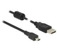 DeLock Cable USB 2.0 Type A Male to USB 2.0 Mini-B Male 3.0 m Black