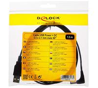 DeLOCK Cable USB Power To DC 5.5x2.1 mm Male 90 1.5 m