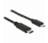 Delock 83333 USB cable Micro-B to USB-C Black 0.50 m USB 2.0