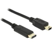 DeLock Cable USB Type C 2.0 to USB 2.0 Type Mini B Male 2 m Black