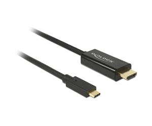 DeLOCK Cable USB Type-C Male to HDMI Male (DP Alt Mode) 4K 30 Hz 2 m Black