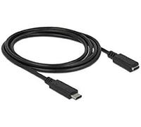 DeLock Cable usb3.1 °C > USB Type C Female Extension Cable 1.5 m Black Cable Digital Data 85534