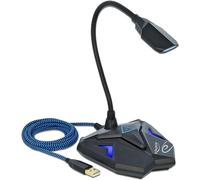 DeLOCK Desktop USB Gaming Microphone with Gooseneck and Mute Button, 66330