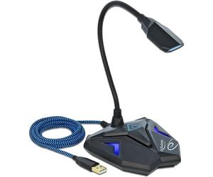 DeLOCK Desktop USB Gaming Microphone with Gooseneck and Mute Button, 66330