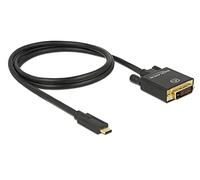 Delock DP Cable USB Type C Male to DVI 24 + 1 Male (Old Fashion) 4 K 30Hz/1 m Black