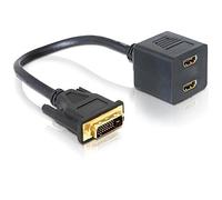 Delock DVI Adaptor DVI Male to 2x HDMI Female