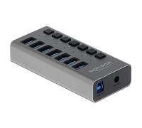 Delock External SuperSpeed USB Hub with 7 Ports + Switch