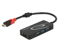DeLock External USB 3.1 Gen 1 Hub USB Type-C > 3 x USB Type A + 2 Slot SD Card R