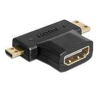 DELOCK HDMI Adapter A -> mini C + micro D Bu/St/St NEW