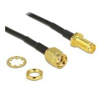 DELOCK HF Adapter RP-SMA -> RP-SMA zum Einbau 200m NEW