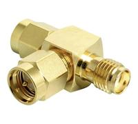 DELOCK HF SMA male > SMA female > SMA female T-piece.