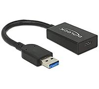 DeLock KAB USB3.1 A Stecker > USB Type-C™ Buchse Aktiv schwarz 15 cm, black