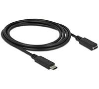 DeLock Kab USB3.1 C> USB Type-C Buchse Verlängerung 1.5 m Schwarz - Kabel - Digi