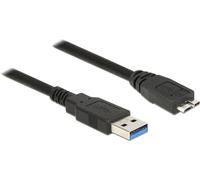 DeLock Kabel USB 3.0 Typ-A Stecker > USB 3.0 Typ Micro-B Stecker 1, 5 m Schwarz
