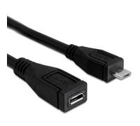 DeLock Kabel USB Verlängerung Micro-B Stecker zu Micro-B Buchse 1m