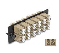 Delock LWL Adaptor Panel LC Duplex OM1 / OM2 12 Port Beige