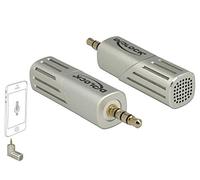 Delock Microphone for Smartphone and Tablet; Jack 3.5 mm 4 Pin, for Android and iPhone Smartphone, Silver, Uni-Directional, 90 Degree Angle, High Range, 65893