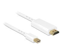 DeLOCK Mini DisplayPort 1.1 Cable for Apple (2 m, Male to HDMI-A male Full HD 1920 x 1080 pixels (White)