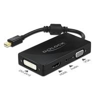 DeLOCK Mini DisplayPort 1.2 Adapter to VGA/HDMI/DVI/Audio Female 4K Passive Blac
