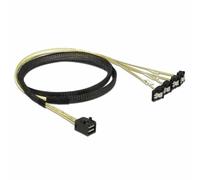 DeLOCK Mini SAS HD SFF-8643 > 4 x SATA 7 Pin Angled Cable 1 m