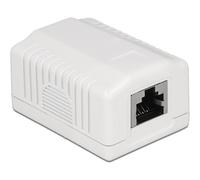 Delock 86196 Network outlet Surface-mount CAT 6A White for network...