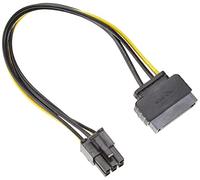 Delock PCI express SATA cable (15-pin to 6-pin, 21 cm) Black / Yellow 1er Pack