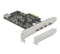 Delock PCI Express x4 Card to 4 x USB Type-C™ + 1 x USB Type-A - SS USB 10 Gbps