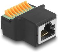 Delock RJ45 female to terminal block with push button adapter