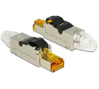 DELOCK RJ45 Stecker feldkonfektionierbar Cat.6A Metall