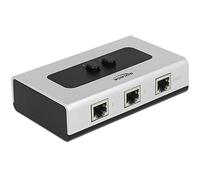 DeLock RJ45 Switch 2>1 + 1>2 Bidirectional. 3 x RJ45, 10/100/1000 Mb/s, Half/Full Duplex