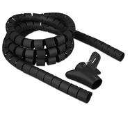 Delock Spiral Hose with Retractable Tool 2.5 m x 30 mm Cable Hose Black