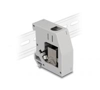 DeLOCK Top-hat Rail Adapter with Keystone Module RJ45 Female to RJ45 Socket Cat.6A