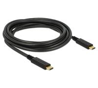 Delock 83325 USB-C cable USB 2.0 USB-C plug to USB-C plug 3m Black