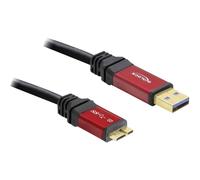 82760 Cable USB A Male, Micro USB B Male Gold Plated 1m Black DELOCK