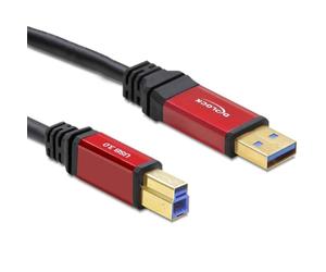 DeLock USB 3.0 Cable/USB A Male to USB B Male red 5 m 5 m red