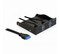 Delock USB 3.0 Front Panel 2 Port mit interner 19 Pin USB 3.0 Pfoste (US IMPORT)