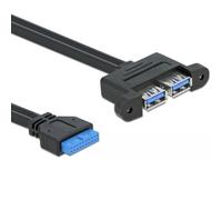 Delock USB 3.0 zu 2X USB 3.0 A Pinheader Kabel