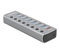 Delock USB 3.2 Gen 1 Hub with 7 Ports + 1 Fast Charging Port + 1 USB-C PD 3.0 Po