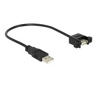 DeLock USB A 85462 0.25 m Black USB A Male to Female USB Cable, 85462
