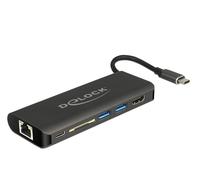 DeLock USB-C 3.1 Docking Station HDMI 4K 30 Hz Gigabit LAN and USB PD, 87721