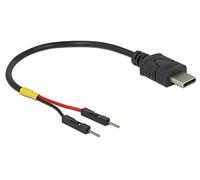 DeLock USB Power Cable Type C to 2 x Post Plug Single Power 10 cm