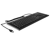 DeLOCK USB Tastatur kabelgebunden 1,5 m schwarz (Water-Drop)
