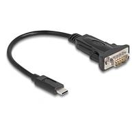 DeLOCK USB Type-C™ to 1 x Serial RS-232 D-Sub 9 Adapter with Male Pin with Screws 0.25 m Brand