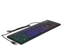 Delock USB Wired Keyboard 1.5 m Black with RGB Lighting