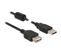 DeLOCK Verlà ¤ ngerungskabel USB 2.0 Type A to USB 2.0 Type A Female Connector 1.5 m Black