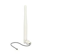 Delock WLAN 802.11 BGN Antenna MHF Connector 3 dBi Omnidirectional 1.13 12 cm Flexible Clip White (89619)