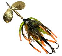 Delong Lures - The Berserker, Bucktail Fishing Lures - Bucktail Jig with Inline Spinner, Musky & Pike Baits Spinnerbaits, Tackle for Freshwater and Saltwater Fishing, Made in USA - (Perch)
