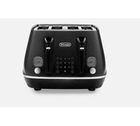 De'Longhi Distinta X CTIN4003.BK Designer 4 Slice Toaster, Variable Browning Control, Reheat/Defrost/Bagel Function -Black