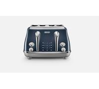 De'Longhi CTOC4003.BL 4 Slice Toaster Icona Capitals with Defrost Function